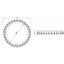 Luxwares Ø 500 mm Yuvarlak El Tutamaklı Plastik Rögar Menhol Kapak ve Çerçeve