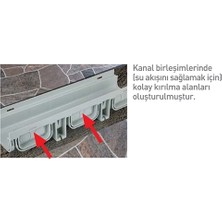 Luxwares 100X60X500 Drenaj Kanalı Izgaralı