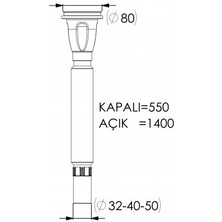 Luxwares Ø 40X80 Plastik Vidalı Evye Sifonu