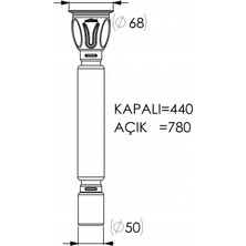 Luxwares Ø 50X70 50 mm Çıkışlı Körüklü Sifon