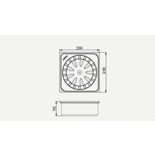 Luxwares Ø 110 mm - 25X25 Altan Çıkışlı Çamur Süzgeci