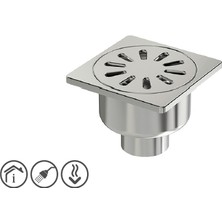 MaxiFlow Premium  Krom Elit Yer Sifonu 10X10X50 Alttan