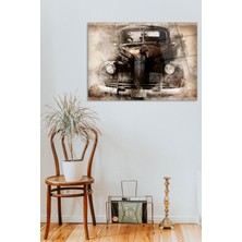 Glass Art Concept Klasik Araba Cam Tablo