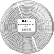 S-Link SL-CT4100 Güvenlik Kamera Cctv Kablosu 4+1 2x0.50 - 100M