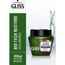 Gliss Bio-Tech Restore 2'Sİ 1 ARADA Güçlendirici Saç Bakım Maskesi - Kök Hücre Kompleksi ve Gül Suyu ile 300 ml