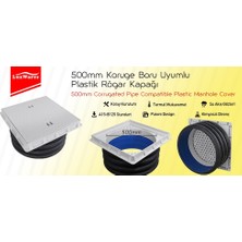 Luxwares Ø 600 mm Koruge Boru  Uyumlu Plastik Rögar Menhol Çerçevesi