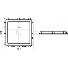 Luxwares 30X30 Izgaralı  Plastik Rögar Menhol Kapak Çerçevesiz