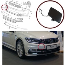 Bross Otomotiv BSP1024 Vw Passat B8 2014-2019 Için Ön Tampon Çeki Demir Kapağı 3G0807155