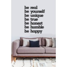 Nt Handmade Be Real Be Yourself Ahşap Duvar Yazısı