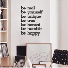 Nt Handmade Be Real Be Yourself Ahşap Duvar Yazısı