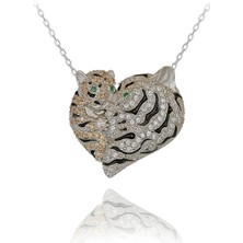 Anne Yavru Kaplan Gümüş Kolye