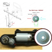 Bross Otomotiv BGE547 Porsche İçin Arka Cam Güneşlik Perde Motor Dişlisi 958536317013W4