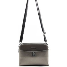 Silver Polo Platin Üç Bölmeli Kadın Çapraz Çanta/postacı Çantası SP623