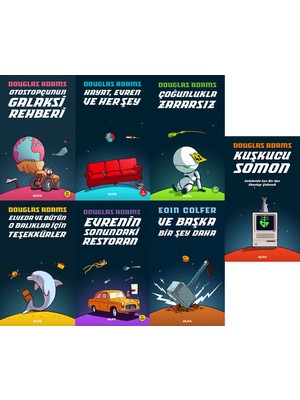 Otostopçunun Galaksi Rehberi - Hayat, Evren ve Her Şey - Çoğunlukla Zararsız - Kuşkucu Somon - Evrenin Sonundaki Restoran - Ve Başka Bir Şey Daha - 7 Kitap Set - Douglas Adams