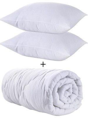 Mak Home 1 Adet Çift Kişilik  Silikon Yorgan + 2 Adet 1000 gr. Silikon Yastık