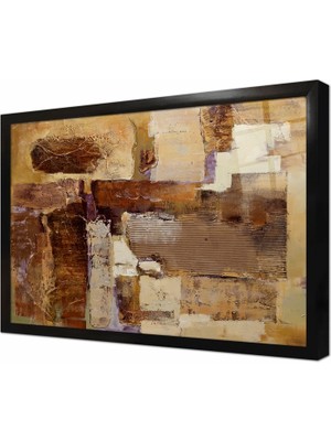 Tablosan Soyut Çerçeveli Cam Tablo