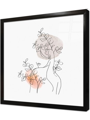Tablosan Line Art Çerçeveli Cam Tablo