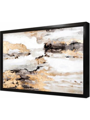 Tablosan Soyut Çerçeveli Cam Tablo