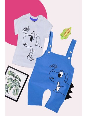 Modacity Sevimli Dinazor Figürlü Lüx Salopet Tulum