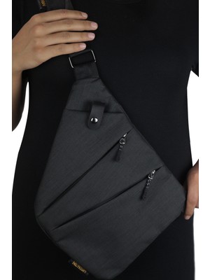 Av A Dos Free Smart Bag Siyah Heybe Çapraz Bel ve Omuz Çantası Suya Dayanıklı Ergonomik Tasarım