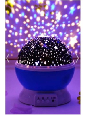 Elba Star Master Küre Renkli Yıldızlı Gökyüzü Projeksiyon Gece Lambası - Mavi