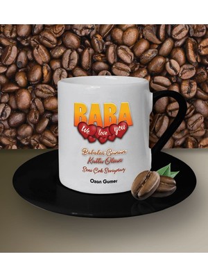 Hediye Zengini Kişiye Özel Baba Tasarımlı Beyaz Kahve Fincanı