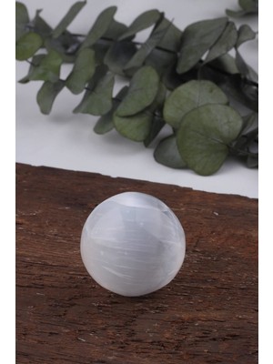 Dünya Doğal Taş Selenit Taşı Küre ( 3 cm ) - KT0452