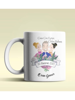 Hediye Zengini Kişiye Özel Cana Can Katan Canım Babam Temalı Beyaz Kupa Bardak