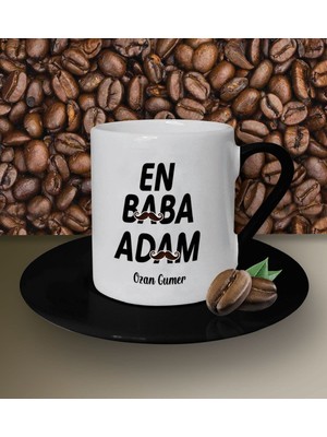 Hediye Zengini Kişiye Özel En Baba Adam Tasarımlı Beyaz Kahve Fincanı