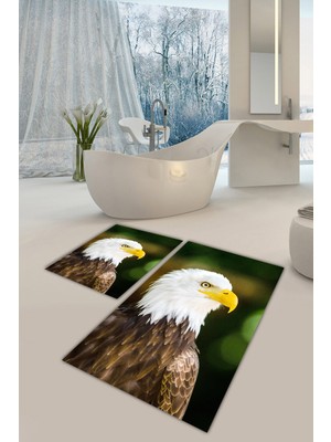 Modanoiva  Yıkanabilir Kaymaz Dot Taban 2'li Banyo Paspası ( 50CM x 60CM - 60CM x 100CM) MNP1076