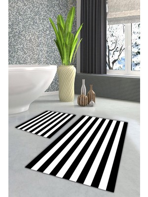 Modanoiva  Yıkanabilir Kaymaz Dot Taban 2'li Banyo Paspası ( 50CM x 60CM - 60CM x 100CM) MNP1127