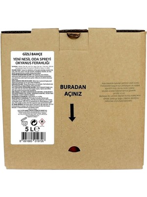 Eyüp Sabri Tuncer Yeni Nesil Oda Spreyi Okyanus Ferahlığı 5 Lt - Bag In Box