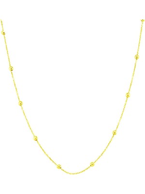 Azuris 925 Ayar Gümüş Toplu Zincir Kolye 45 cm DSALK1601