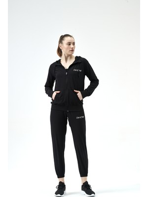 Dagi Siyah D-Active Kapüşonlu Sporcu Tracksuit Hoodie