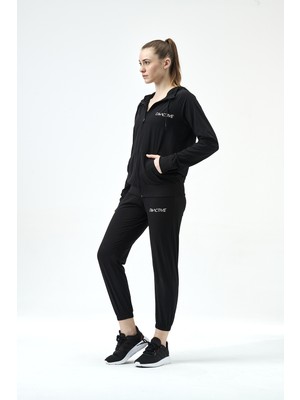 Dagi Siyah D-Active Kapüşonlu Sporcu Tracksuit Hoodie