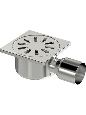 MaxiFlow Premium  Krom Elit Yer Sifonu 15X15X70 Yandan