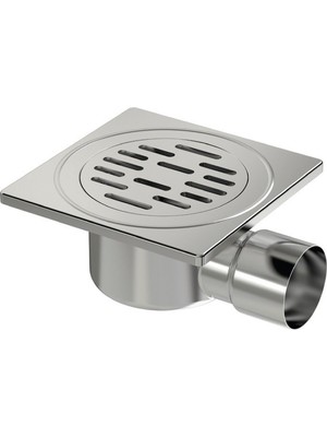 MaxiFlow Premium  Krom Elit Yer Sifonu 20X20X70 Yandan