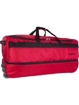 Bagacar Tekerlekli Körüklü Battal Boy Seyahat Valizi Kırmızı