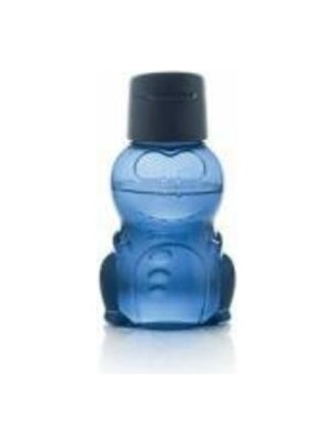 Tupperware Mavi Dino Eko Şişe 350 ml Şeffaf Gövde ile Ergonomik Tasarımda