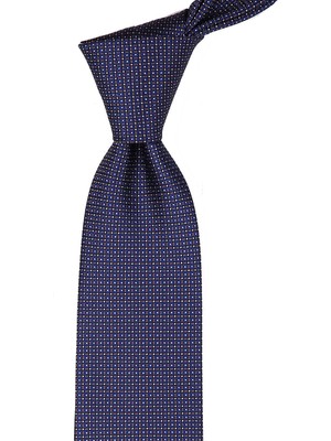 Kravatkolik Lacivert Nokta Desen Mendilli Klasik Kravat KK9382