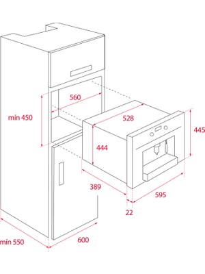 Teka - CLC 855 GM - Ankastre Kahve Makinesi - 3 Fonksiyon 30 Programlı - Siyah Cam - 41598030