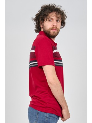Tony Montana Erkek Cep Detaylı Polo Yaka T-Shirt 3181006 Kırmızı