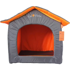 Nil Pet Kedi Köpek Su Geçirmez Çatılı Ev Gri