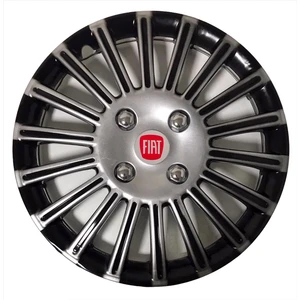 Fiat Linea 15'' Inç Gri - Siyah Kapağı 4'lü Çelik Jant Görünümlü