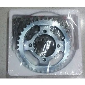 Zincir Dişli Seti Cg-Agk [ 38T-15T / 428H-102L ] Çelik Jant Için