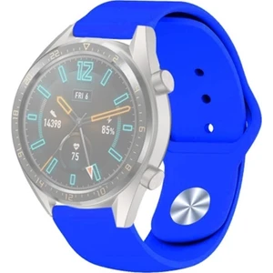 22 mm Gear S3 Watch 4 -Gt2 GT2E 46 mm Kayış,kordon Watch Active 2 22 mm Silikon Kayış Kordon Mavi