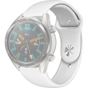 22 mm Gear S3 Watch 4 -Gt2 GT2E 46 mm Kayış,kordon Watch Active 2 22 mm Silikon Kayış Kordon Beyaz