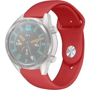 22 mm Gear S3 Watch 4 -Gt2 GT2E 46 mm Kayış,kordon Watch Active 2 22 mm Silikon Kayış Kordon Kırmızı