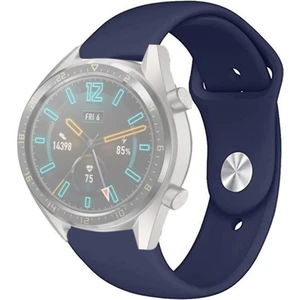 22 mm Gear S3 Watch 4 -Gt2 GT2E 46 mm Kayış,kordon Watch Active 2 22 mm Silikon Kayış Kordon Lacivert