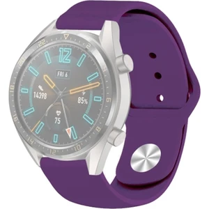 22 mm Gear S3 Watch 4 -Gt2 GT2E 46 mm Kayış,kordon Watch Active 2 22 mm Silikon Kayış Kordon Mor